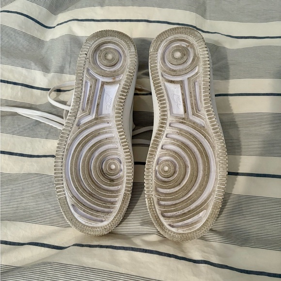Nike AF1 white with light bone swoosh - women’s 9.5 - Picture 6 of 6